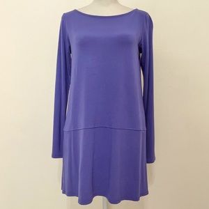 NWOT Eileen Fisher Long Sleeve Purple Tunic Top